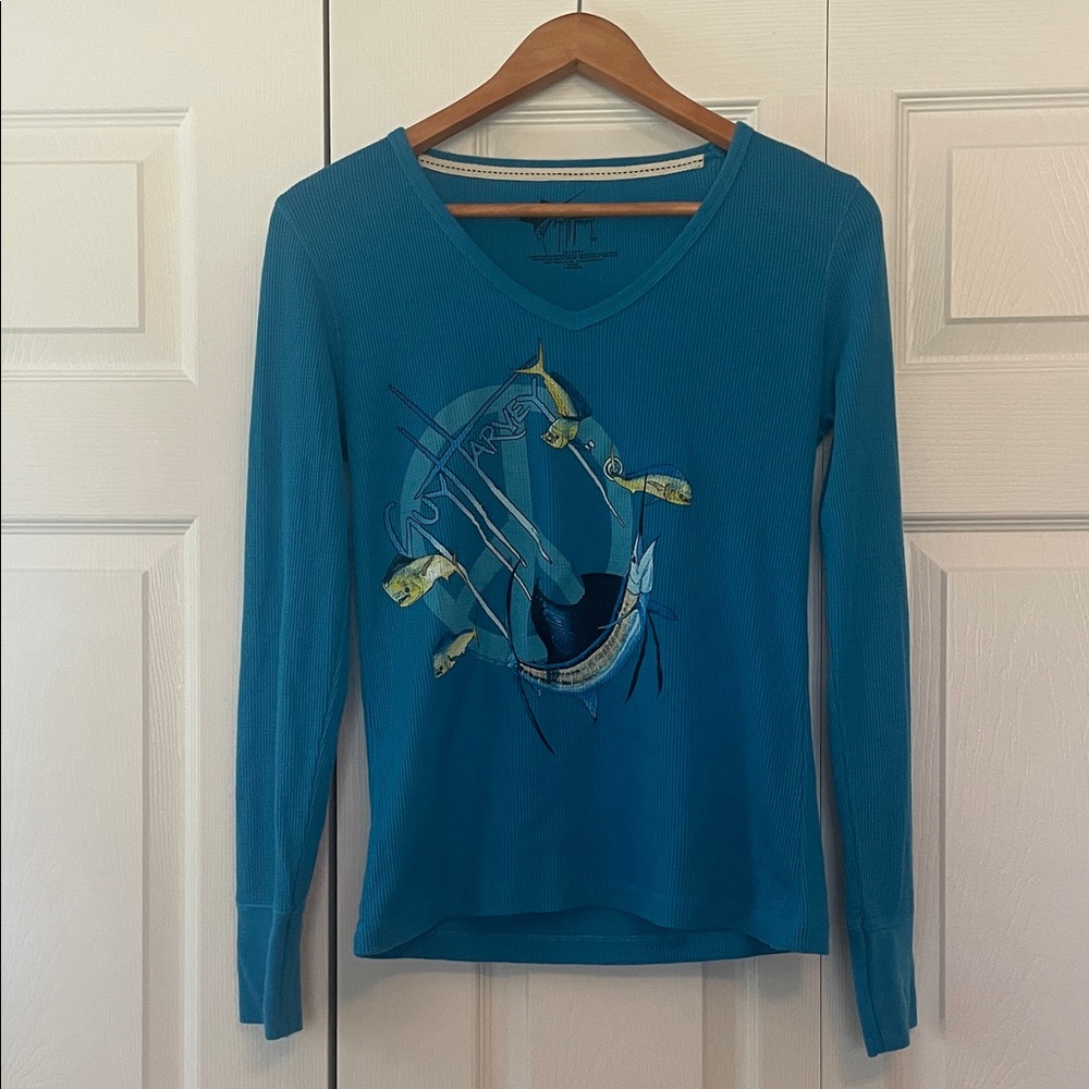 Guy Harvey Blue Long Sleeve Tee